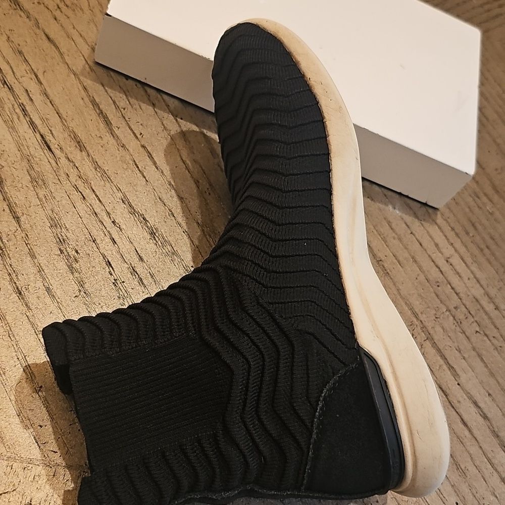 APL Black Knit Slip-On Sock Sneakers with White Sole - Picture 5 of 9